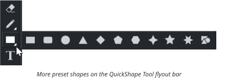 More preset shapes on the QuickShape Tool flyout bar