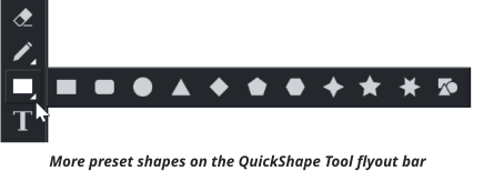 More preset shapes on the QuickShape Tool flyout bar